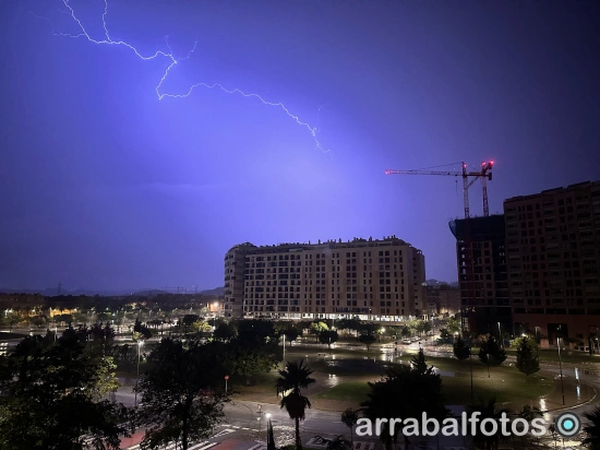 Fotos de la Impresionante tormenta eléctrica en Málaga el 29 de Octubre de 2024